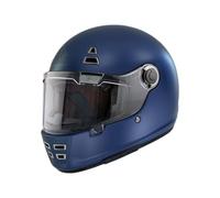 Casco MT JARAMA Azul Mate | Casco de Moto Integral Retro Vintage Clásico Café Racer | Helmets Unisex Hombre y Mujer (S)