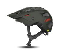 ABUS Casco MTB MoDrop MIPS - casco de bicicleta robusto con protección contra impactos para ciclistas de montaña - ajuste personalizado - unisex - verde oscuro, talla S (51-55 cm)