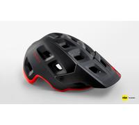 MET Casco Terranova L(58-61), Adultos Unisex, Multicolor (Negro Rojo)