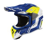 Airoh Casco de motocross Aviator Ace 2 Shield XL para hombre Azul/Amarillo