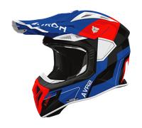 Casco MX Airoh Aviator Ace 2 Shield (2026) Azul/Rojo BrillanteS Azul,Rojo Brillante