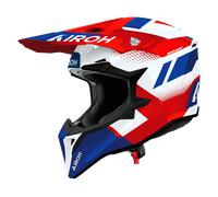Airoh Wraaap Vision Casco de motocross, blanco/azul/rojo, Talla XL (61/62)