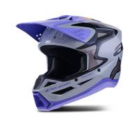 Casco MX Alpinestars Jettson SM3 Gris/Púrpura/NegroXL Gris,Púrpura,Negro