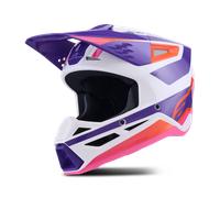 Casco MX Alpinestars SM3 Heat Blanco/Púrpura/RosaL Blanco,Púrpura,Rosa