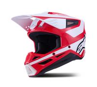 Alpinestars S-M3 Heat Casco de motocross, blanco-rojo, tamaño S para Hombres