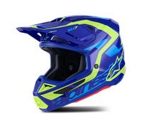 Alpinestars Casco de motocross S-M7 Deed azul-amarillo Talla 2XL para hombre
