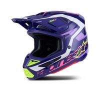 Alpinestars S-M7 Deed, casco de motocross L female Lila/Fucsia/Blanco/Amarillo Neón
