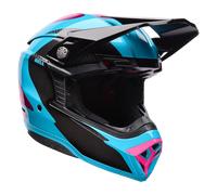 Bell Moto-10 Spherical Fluid, casco de motocross L male Negro/Turquía/Fucsia