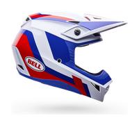 Bell MX-10 MIPS Dyno Casco de motocross juvenil, blanco-rojo, tamaño L