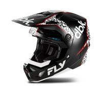 Fly Racing Formula CP DBK Special Edition, casco de motocross L female Negro/Blanco/Rojo