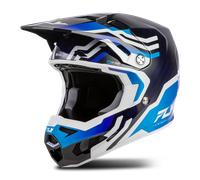 Fly Racing Formula S Carbon Byte, casco de motocross M female Carbono/Azul/Azul Oscuro/Blanco