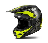 Casco MX FLY Racing Kinetic Crest V26 Gris/Negro/Amarillo de Alta VisibilidadL Gris,Negro,Amarillo de Alta Visibilidad
