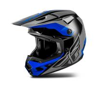 Casco MX FLY Racing Kinetic Crest V26 Gris/Negro/AzulS Gris,Negro,Azul