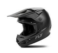 Casco MX Fly Racing Kinetic Solid Joven NegroL Negro