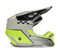 FOX V1 Collect Casco de motocross juvenil, negro-gris-amarillo, tamaño L