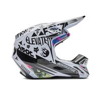 FOX V1 Image Cosmo Casco de motocross, negro-blanco, tamaño M para Hombres