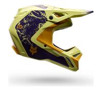 FOX V1 Image Print Casco de motocross, lila-amarillo, tamaño L para Hombres