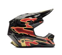 FOX V3 RS Inning Casco de motocross, negro/rojo, Talla XL (61/62)