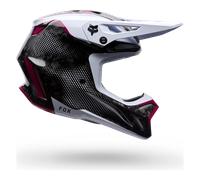 Casco MX FOX V3 RS Tactile BlancoL Blanco