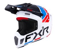 FXR Clutch Comp Casco de motocross, negro-carbono-rojo-azul, tamaño M para Hombres