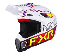 FXR Clutch Race Div, casco de motocross XXL female Blanco/Lila/Rojo/Amarillo