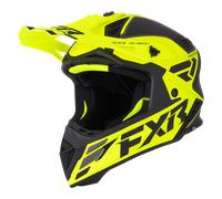 FXR Helium Logo Carbon Casco de motocross, negro-amarillo, tamaño S para Hombres