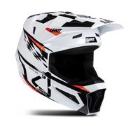 Leatt 3.5 Junior V25, casco motocross juvenil M male Blanco/Negro/Rojo