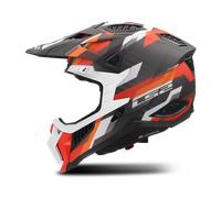 LS2 MX703 X-Force Phantom Casco de motocross, rojo-naranja, tamaño L para Hombres