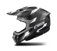 LS2 MX703 X-Force Phantom Casco de motocross, negro-gris, tamaño XL para Hombres