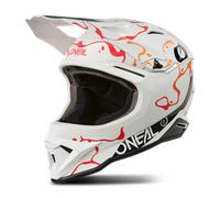 Oneal 1SRS SPLASH Casco de motocross, blanco-naranja, tamaño XS para Hombres