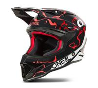 Oneal 1SRS SPLASH Casco de motocross, negro-rojo, tamaño XL para Hombres