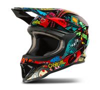 Oneal 1SRS VIBRANT Casco de motocross juvenil, multicolor, tamaño 48