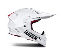 Casco MX Raven Aspire Evo Blanco brillante/RojoXXL Blanco brillante,Rojo