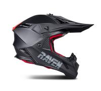 §Casco de Cross Raven Aspire Evo Negro Mate-Rojo§