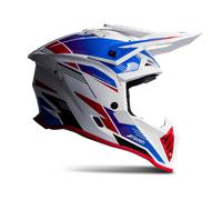 Casco MX Raven Morphous Blanco brillante/púrpura/rojoXS Blanco brillante,púrpura,rojo