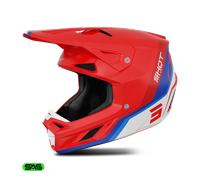 Shot Speed Atomic Mips Casco de motocross, rojo, tamaño XS para Hombres