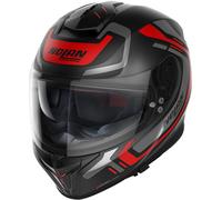 Nolan N80-8 Ally N-Com Casco, negro-rojo, tamaño XL para Hombres