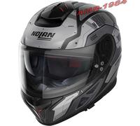 Casco Nolan N80-8 Starscream N-Com Color Plano Negro Gris 32 Talla "S"