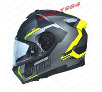 Casco Nolan N80-8 Wanted N-Com Color Negro Gris Amarillo Fluo 72 Talla "XL"