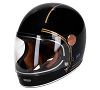 Casco NZI By City Roadster Gold Black Talla S - Casco Integral Vintage Clasico
