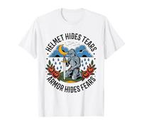 Casco Oculta Lágrimas Armadura Oculta Miedos Caballero Guerrero Medieval Camiseta