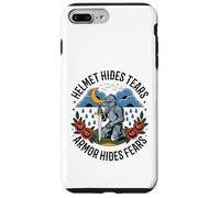 Casco Oculta Lágrimas Armadura Oculta Miedos Caballero Guerrero Medieval Carcasa para iPhone 7 Plus/8 Plus