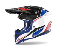AIROH Cascos Aviator 3 Push Blue / Red Gloss L