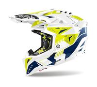 AIROH Cascos Aviator 3 Spin Yellow / Blue Gloss XS