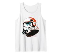 Casco Original Stormtrooper Naranja Retro Ciencia ficción Camiseta sin Mangas
