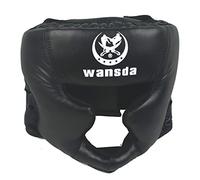 Casco para Boxeo MMA | Protector Cabeza Cuero PU | Essential MMA Boxing Kickboxing Head Gear, para Kickboxing, Sparring, Artes Marciales, Karate A/v