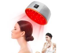Casco Para El Crecimiento Del Cabello,Gorro De Crecimiento Del Cabello De Doble Longitud De Onda, Fortalece Las RaíCes Del Cabello, AntipéRdida, Cuidado Del Cuero Cabelludo, Alivia La Fatiga,Grey