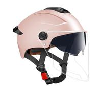 Casco para Motocicleta: construcción y Resistente, Forro cómodo, diseño aerodinámico, Ajuste fácil, Cara Abierta con Doble Visera | Solución práctica de Equipos de Seguridad para Motociclistas