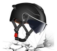 Casco para Motocicleta: diseño de Doble Visera, construcción y Duradera, ventilación aerodinámica, Correas Ajustables, protección de Cara Abierta | Solución confiable de Seguridad para conduci