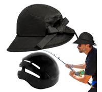 Casco para mujer adulta, casco de bicicleta portátil para mujer con protección solar, ancho bordes ligero extraíble a prueba de viento para senderismo, camping, deporte diario